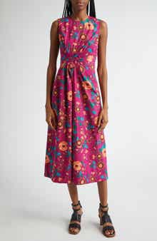 Ulla Johnson Davina Floral Twisted Waist Midi Dress
