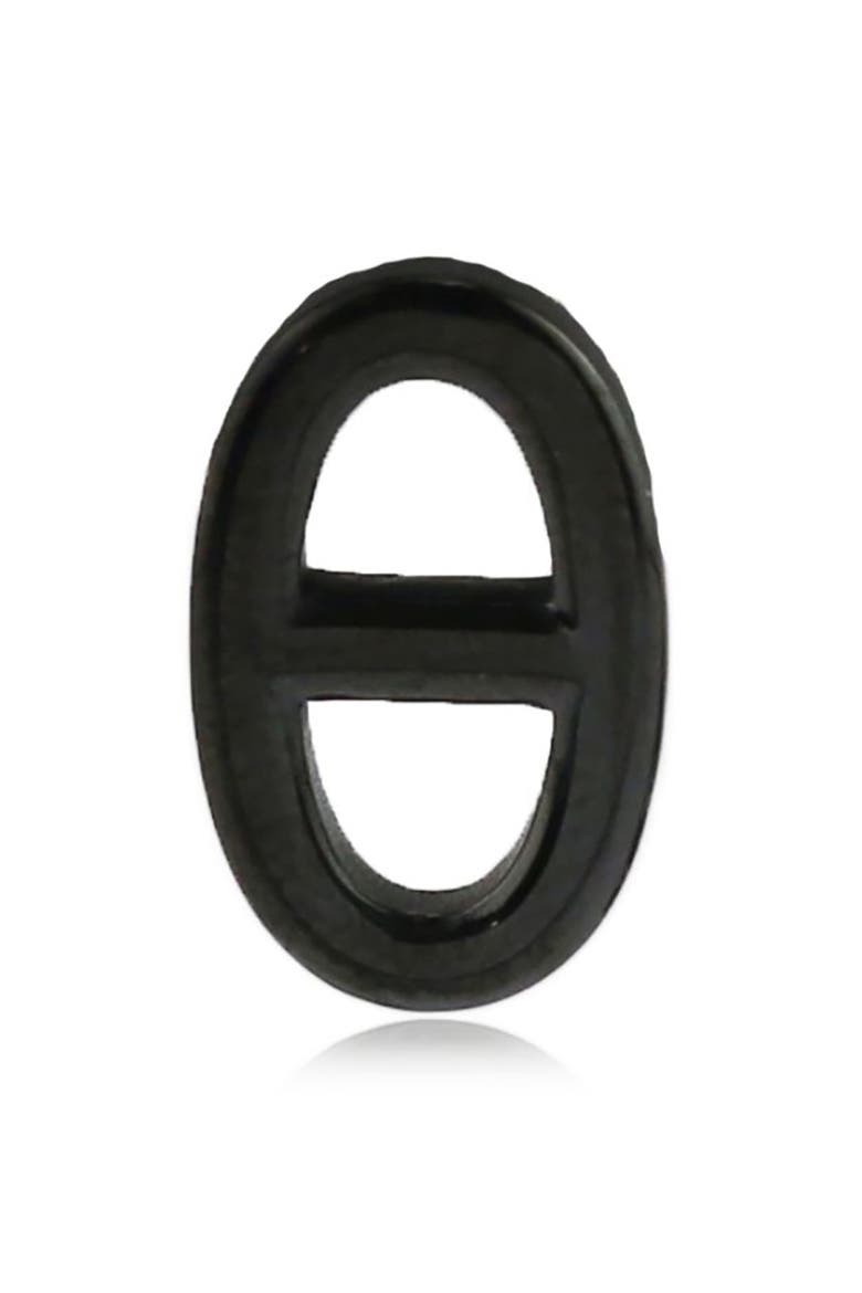 Oval Link Stud Earrings, Alternate, color, BLACK