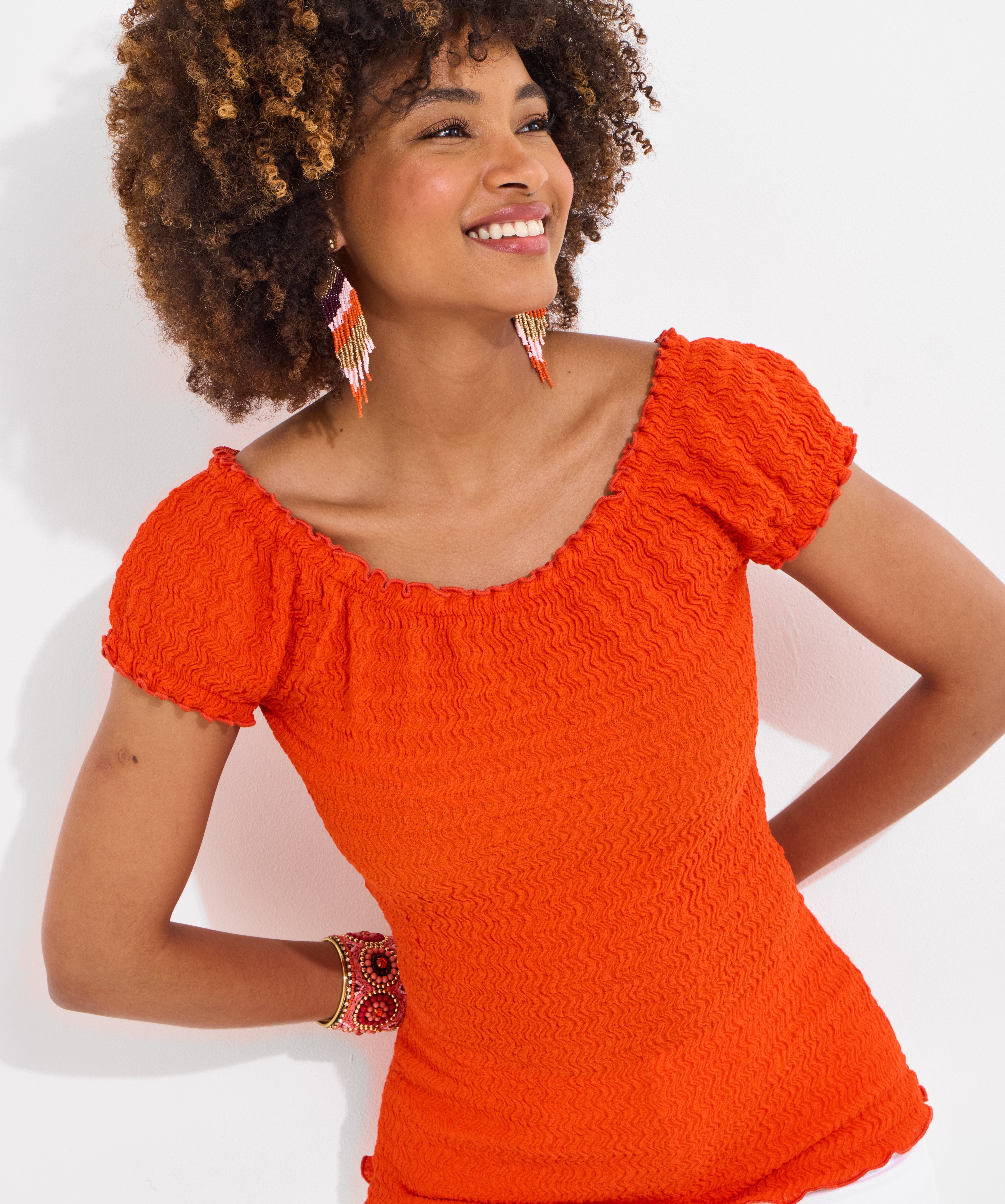 Stretchy Off The Shoulder Tee - image 2
