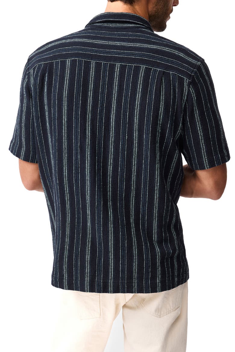 Harley Open Weave Short Sleeve Button-Up Shirt, Alternate, color, MIDNIGHT
