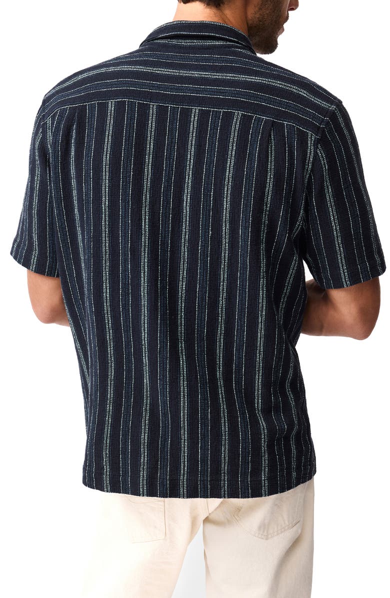 Rodd & Gunn Harley Open Weave Short Sleeve Button-Up Shirt, Alternate, color, Midnight
