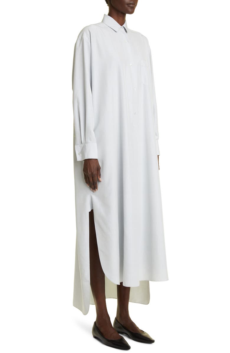 The Row Comette Oversize Long Sleeve Silk Shirtdress, Alternate, color, 