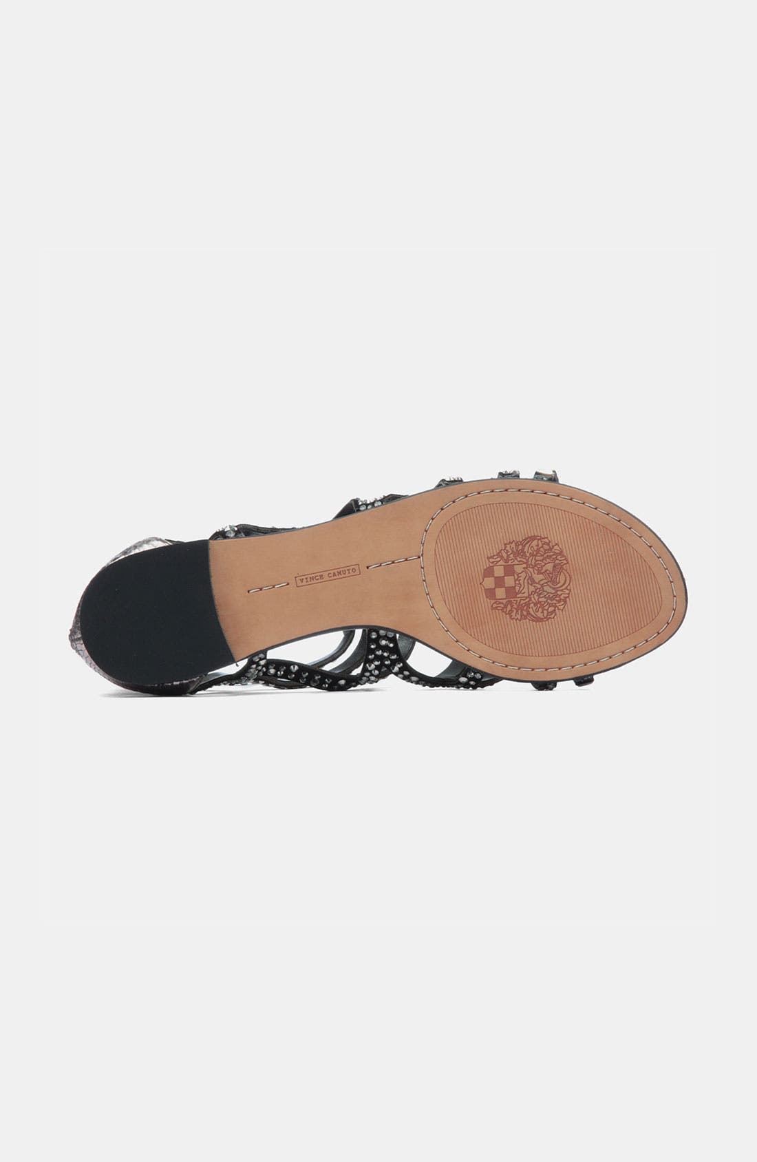 'Emera' Sandal, Alternate, color, BLACK/ STEEL