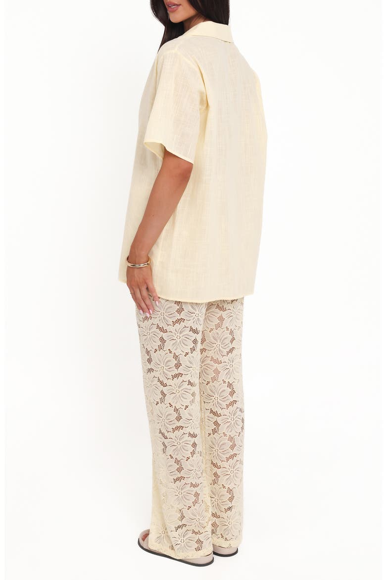 Mindy Woven Shirt & Lace Pants, Alternate, color, YELLOW