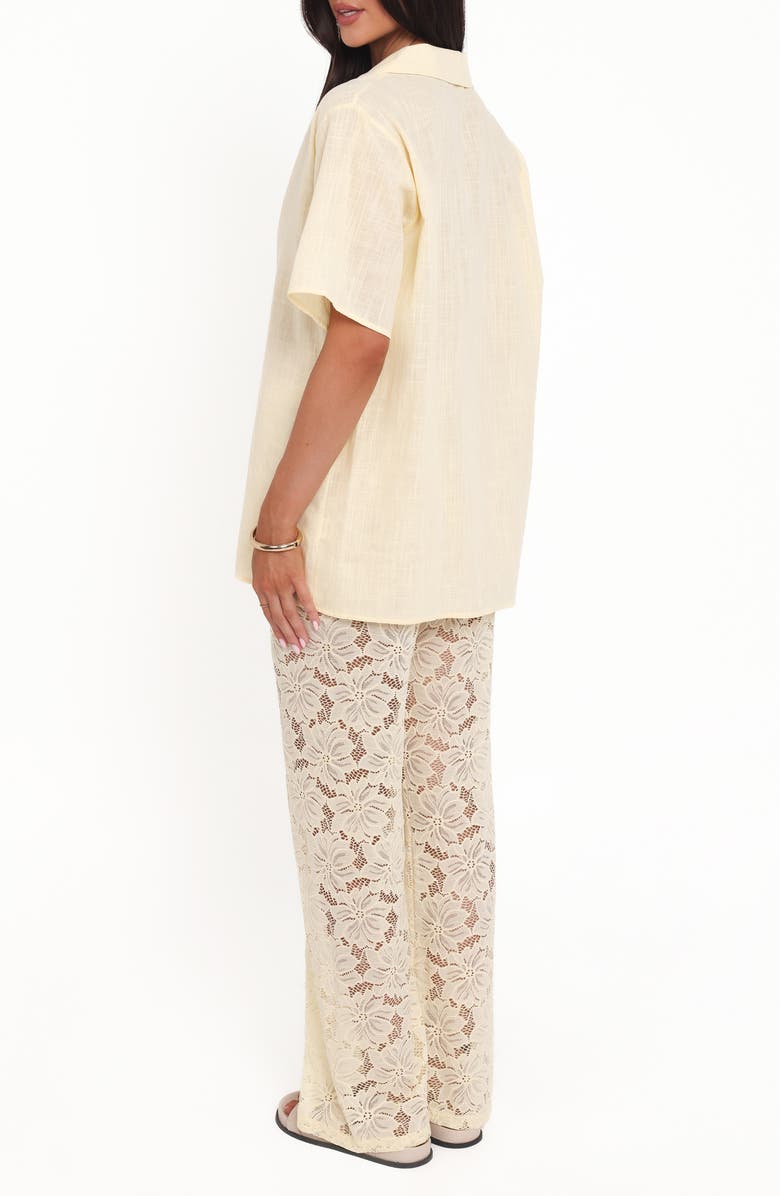 Petal & Pup Mindy Woven Shirt & Lace Pants, Alternate, color, Yellow