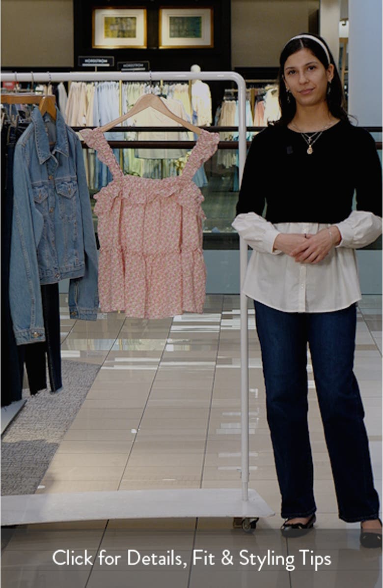 Floral Ruffle Flounce Tank, sales video thumbnail