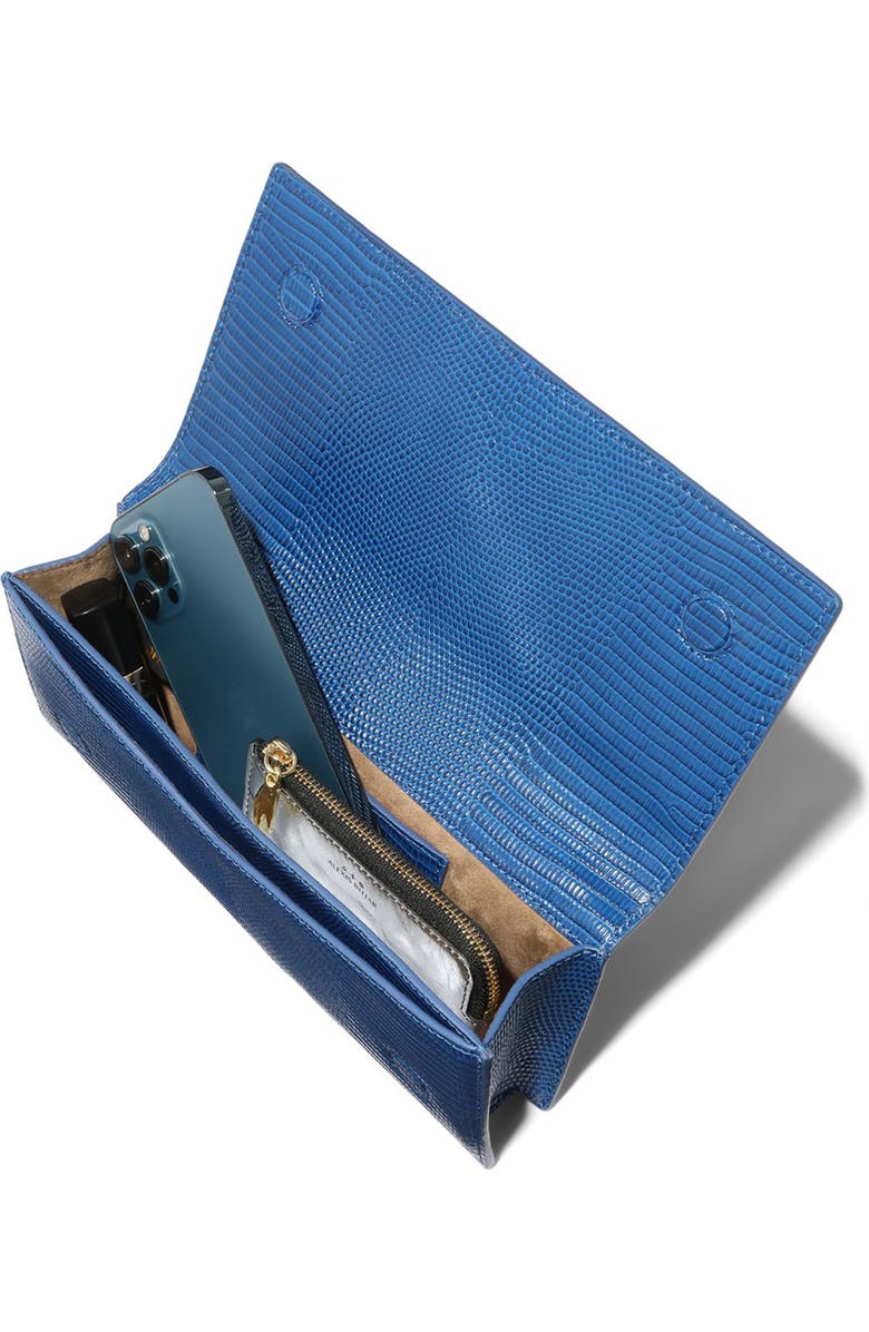Alexis Bittar Twisted Side Handle Leather Clutch, Alternate, color,