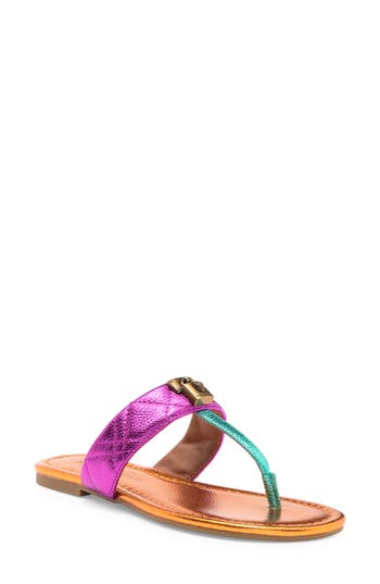 Kurt Geiger London Brixton T-strap Sandal In Open Pink