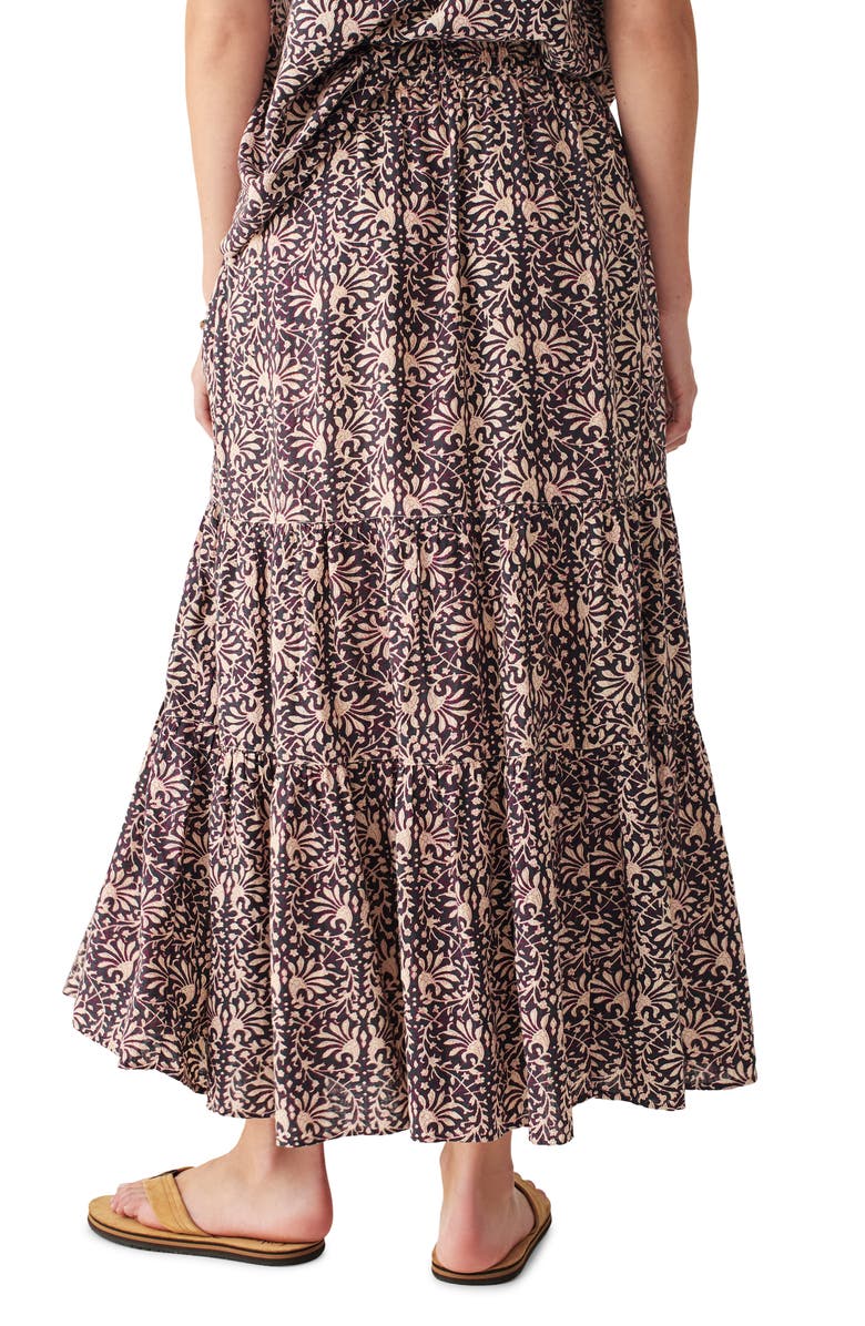 Faherty Valentina Linen Blend Maxi Skirt, Alternate, color, 