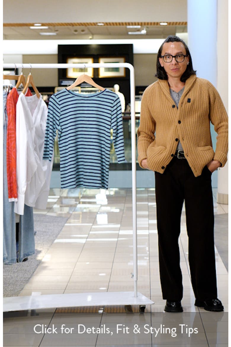 Stripe Boat Neck T-Shirt video