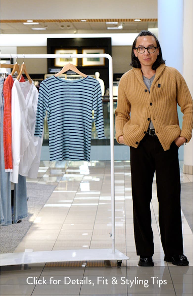 Stripe Boat Neck T-Shirt, sales video thumbnail