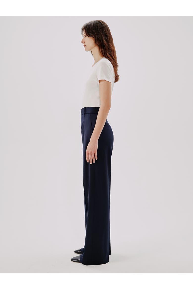 WIDE LEG SUIT PANT, Alternate, color, NAVY