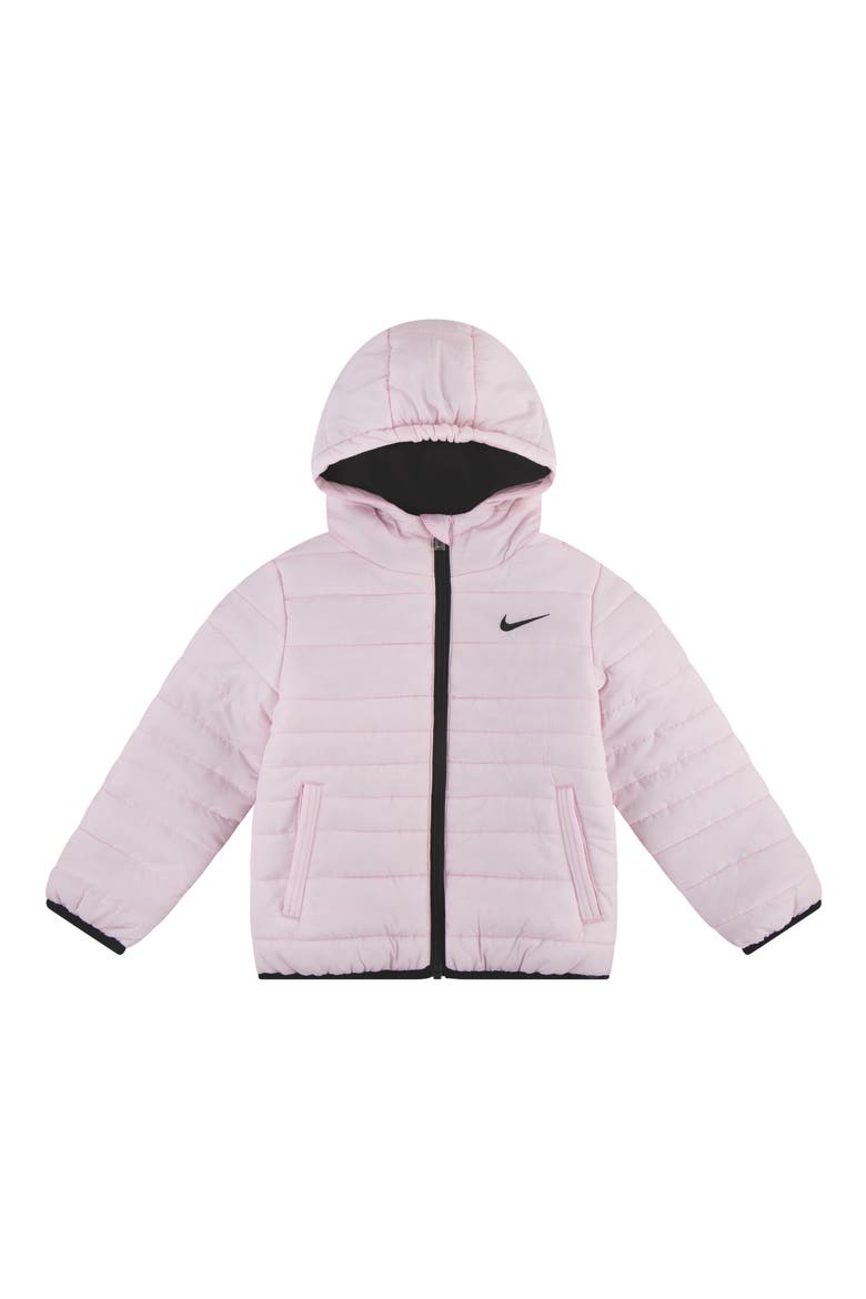 Kids' Essential Padded Hooded Jacket, Main, color, PINK FOAM