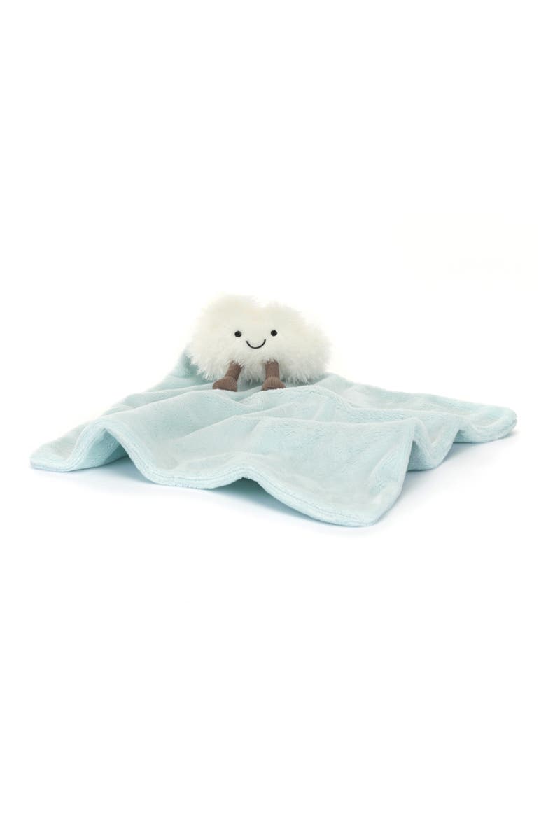 Amuseables Cloud 3.5-Inch Plushie & Soother Blanket, Alternate, color, WHITE