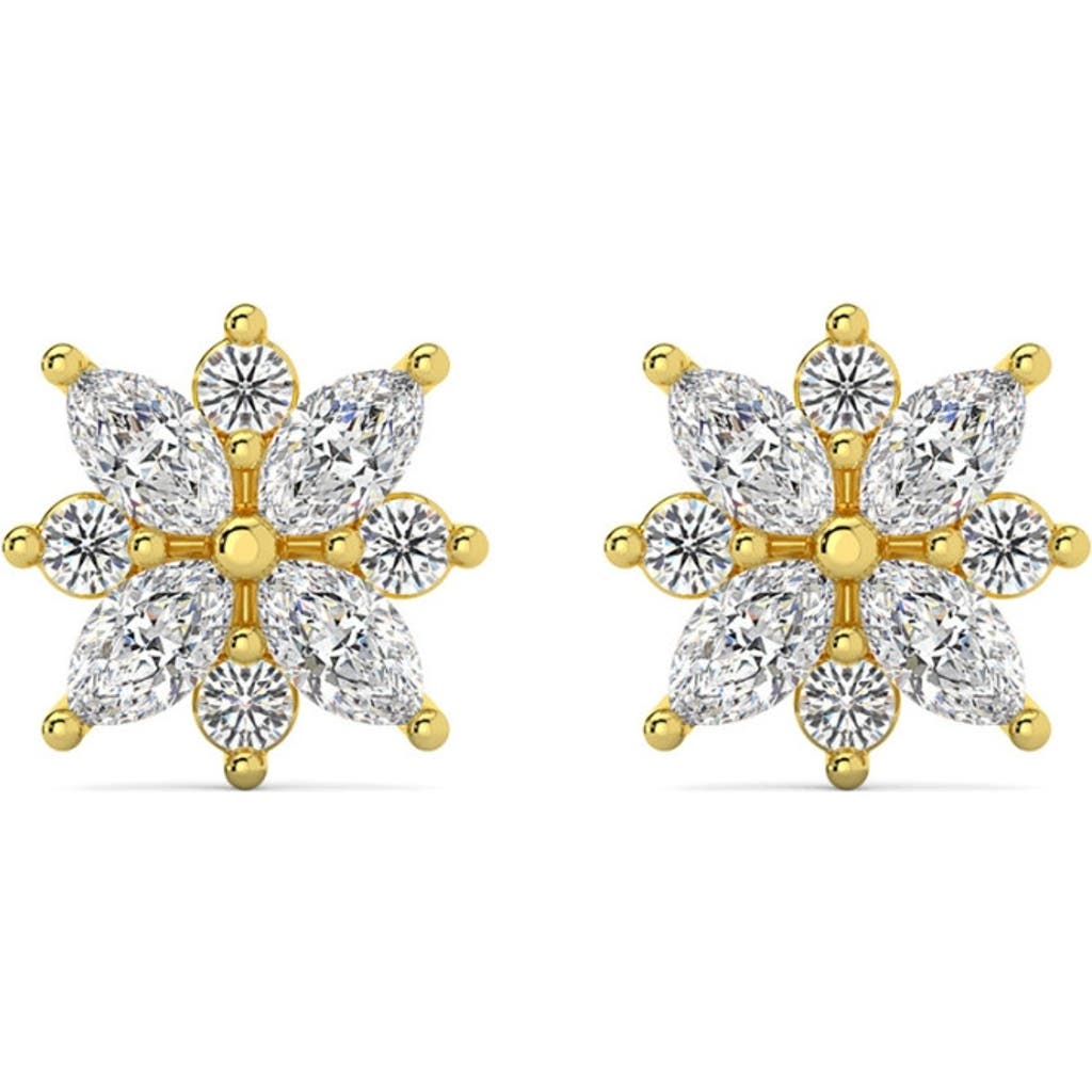 Bliss Diamond 1/2ct Marquise Star Diamond Earrings 14k Gold Earrings Lab Grown In 14k Yellow Gold