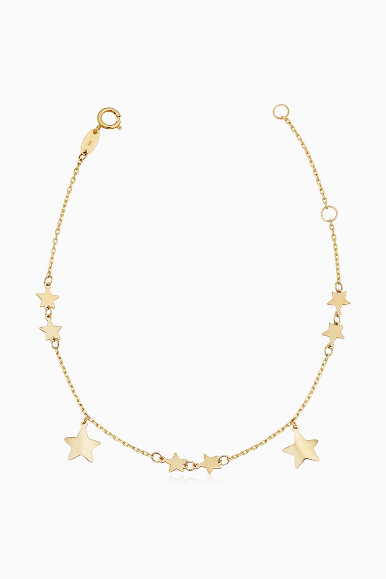14K Yellow Gold Street Star Bracelet, Main, color, Yellow Gold
