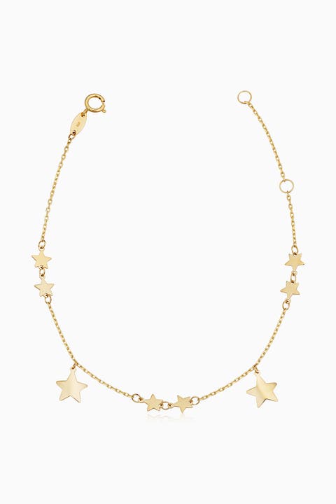 14K Yellow Gold Street Star Bracelet