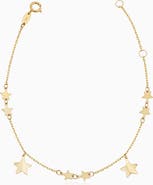 Oradina 14K Yellow Gold Street Star Bracelet