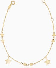 Oradina 14K Yellow Gold Street Star Bracelet