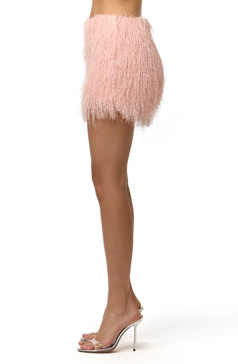 Naked Wardrobe Fringe Miniskirt, Alternate, color, Peach