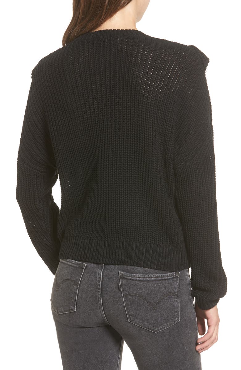BLANKNYC Ruffle Yoke Sweater, Alternate, color,