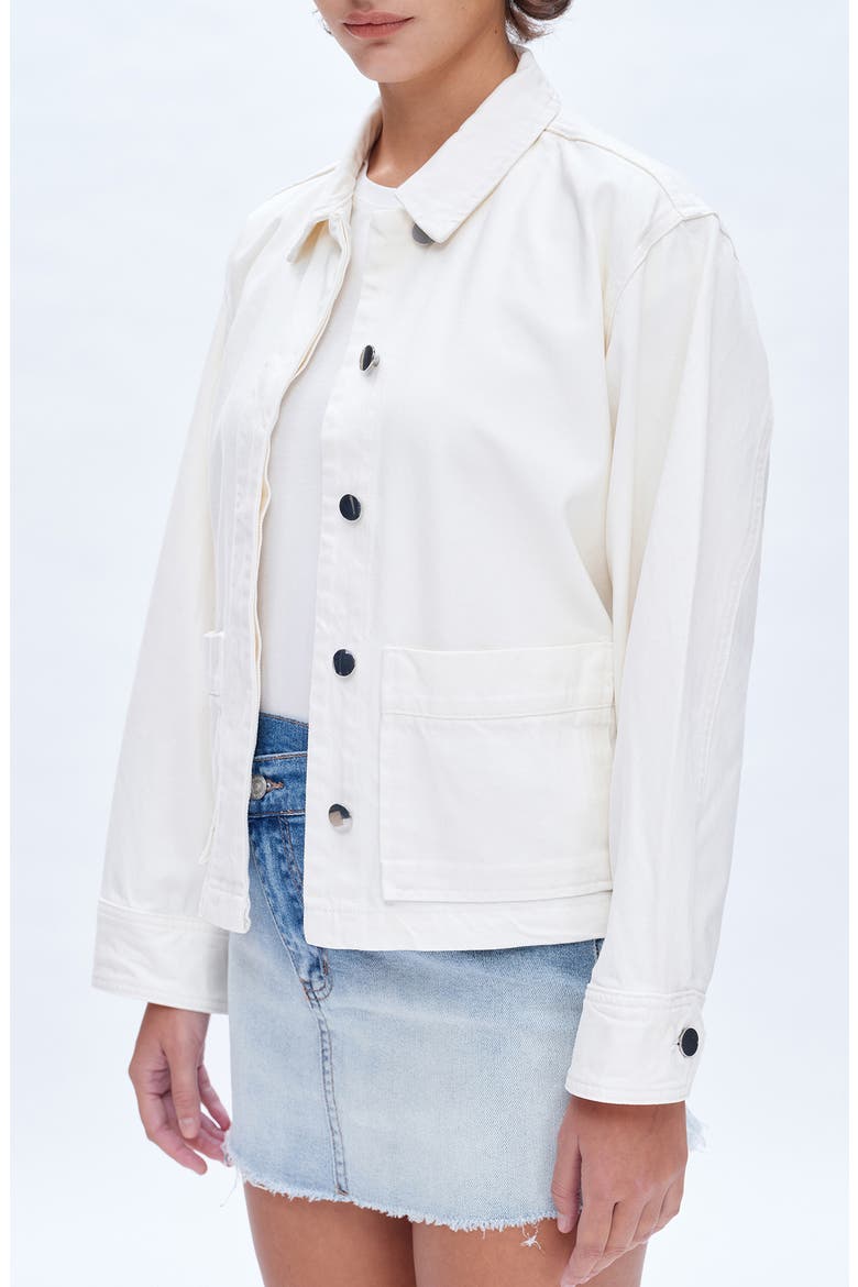 Oversize Denim Jacket, Alternate, color, WHITE