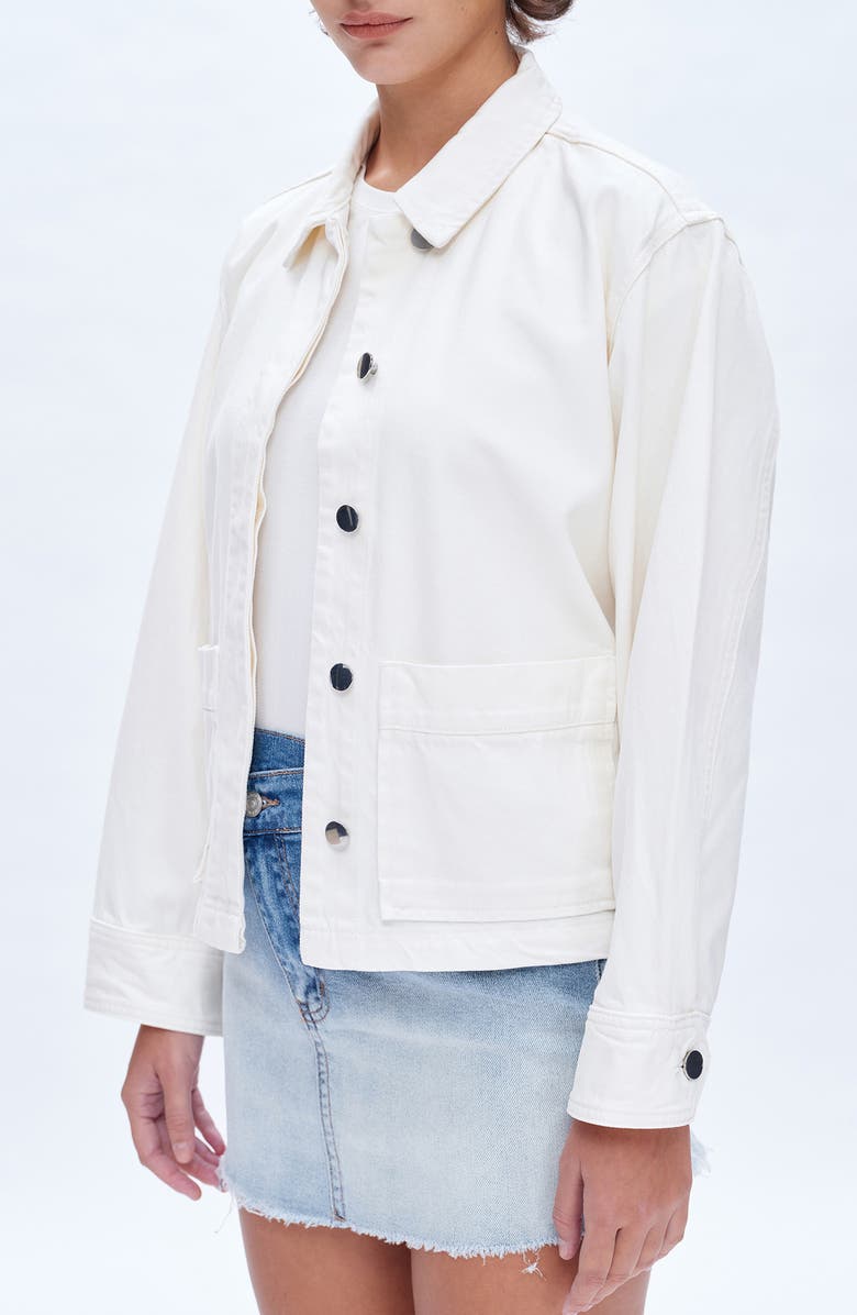 Bayeas Oversize Denim Jacket, Alternate, color, White