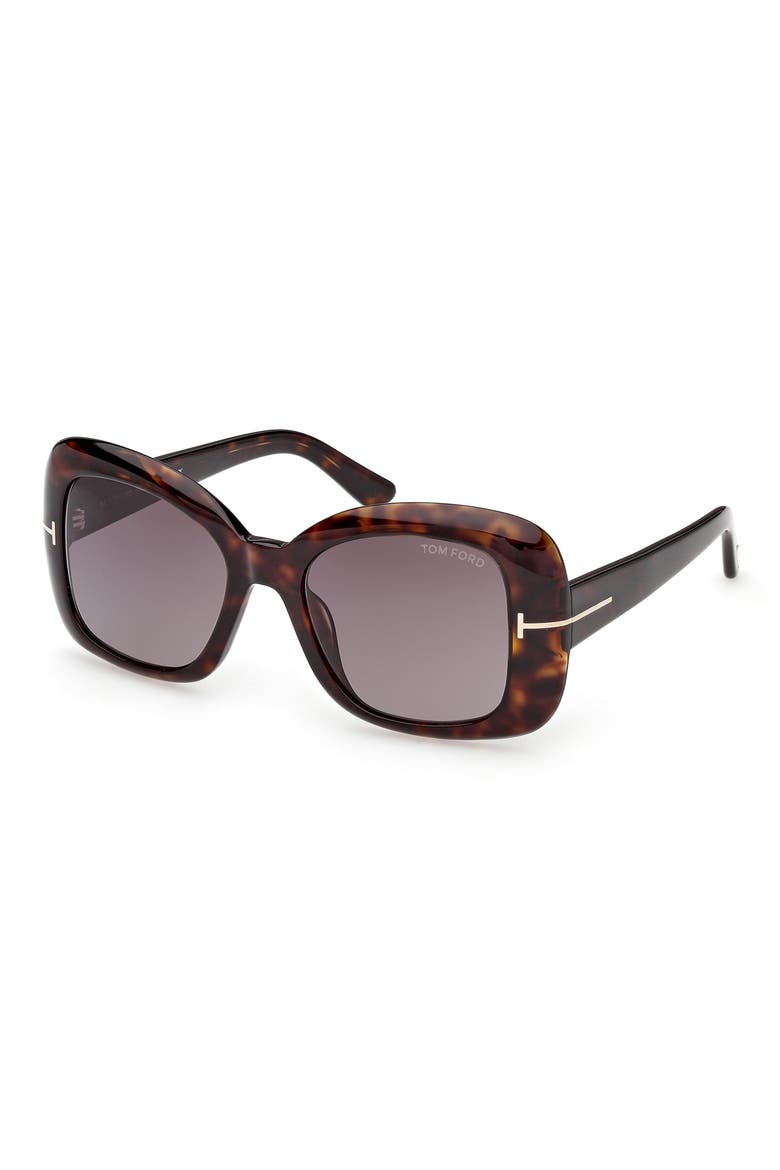 52mm Gradient Square Sunglasses, Alternate, color, DARK HAVANA / ROVIEX LENS