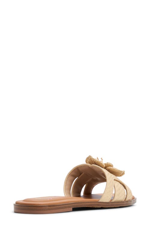 Aldo Seaflower Slide Sandal In Light Beige
