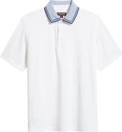 Johnston & Murphy Tipped Contrast Collar Polo