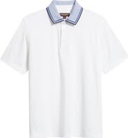 Johnston & Murphy Tipped Contrast Collar Polo