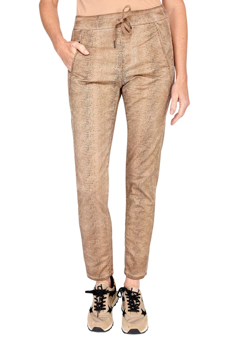 Alembika Serpent print slim-fit stretch jeans, Main, color, 