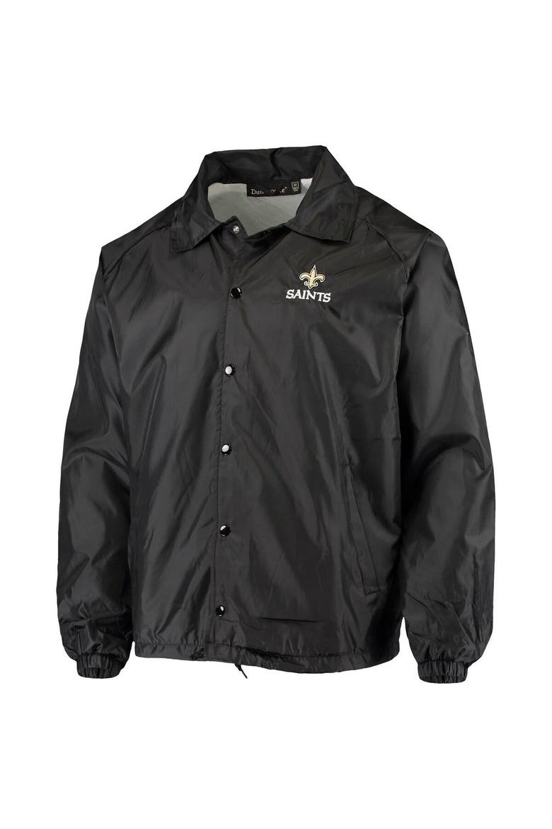 Men's Black New Orleans Saints Coaches Classic Raglan Full-Snap Windbreaker Jacket, Alternate, color, Black