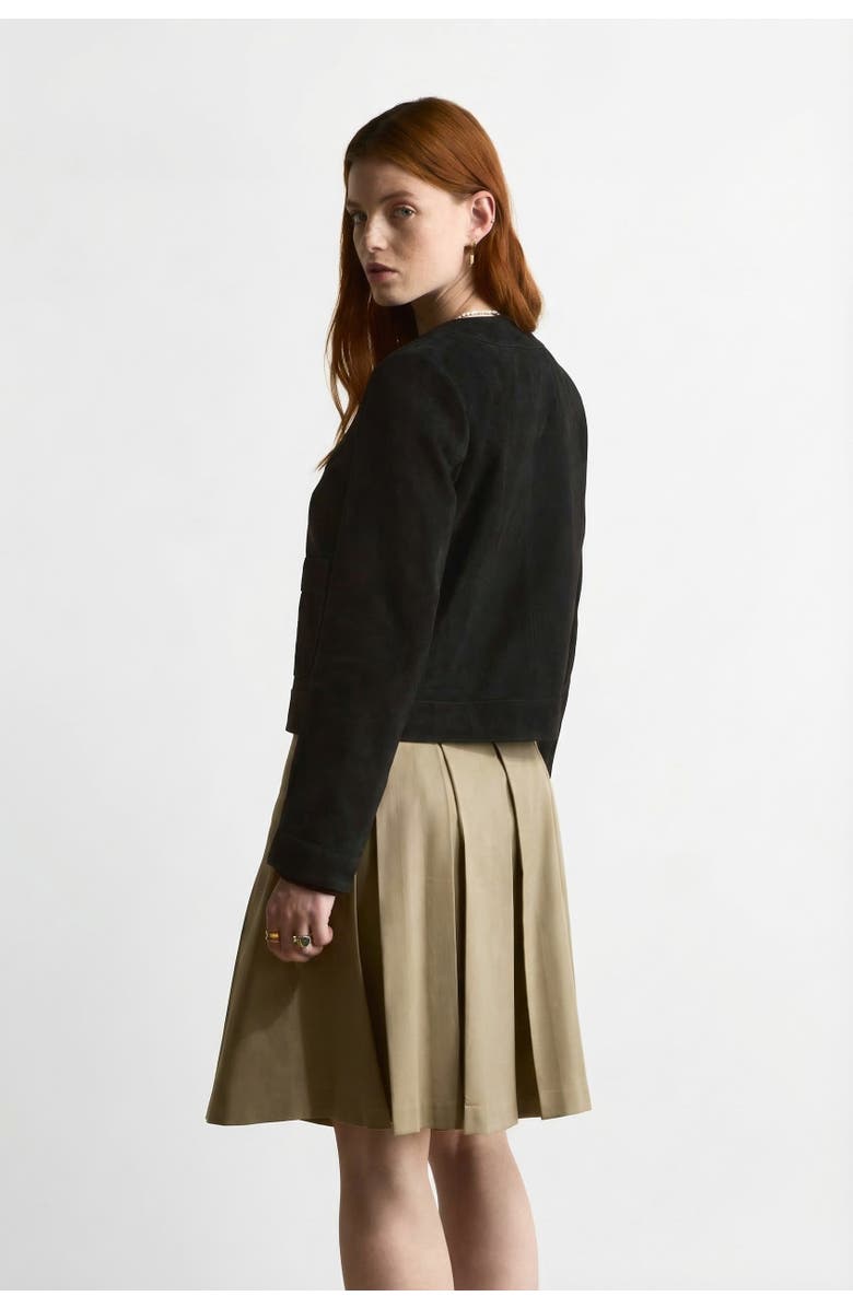 FURNIQ UK Margot Suede Jacket, Alternate, color, Black