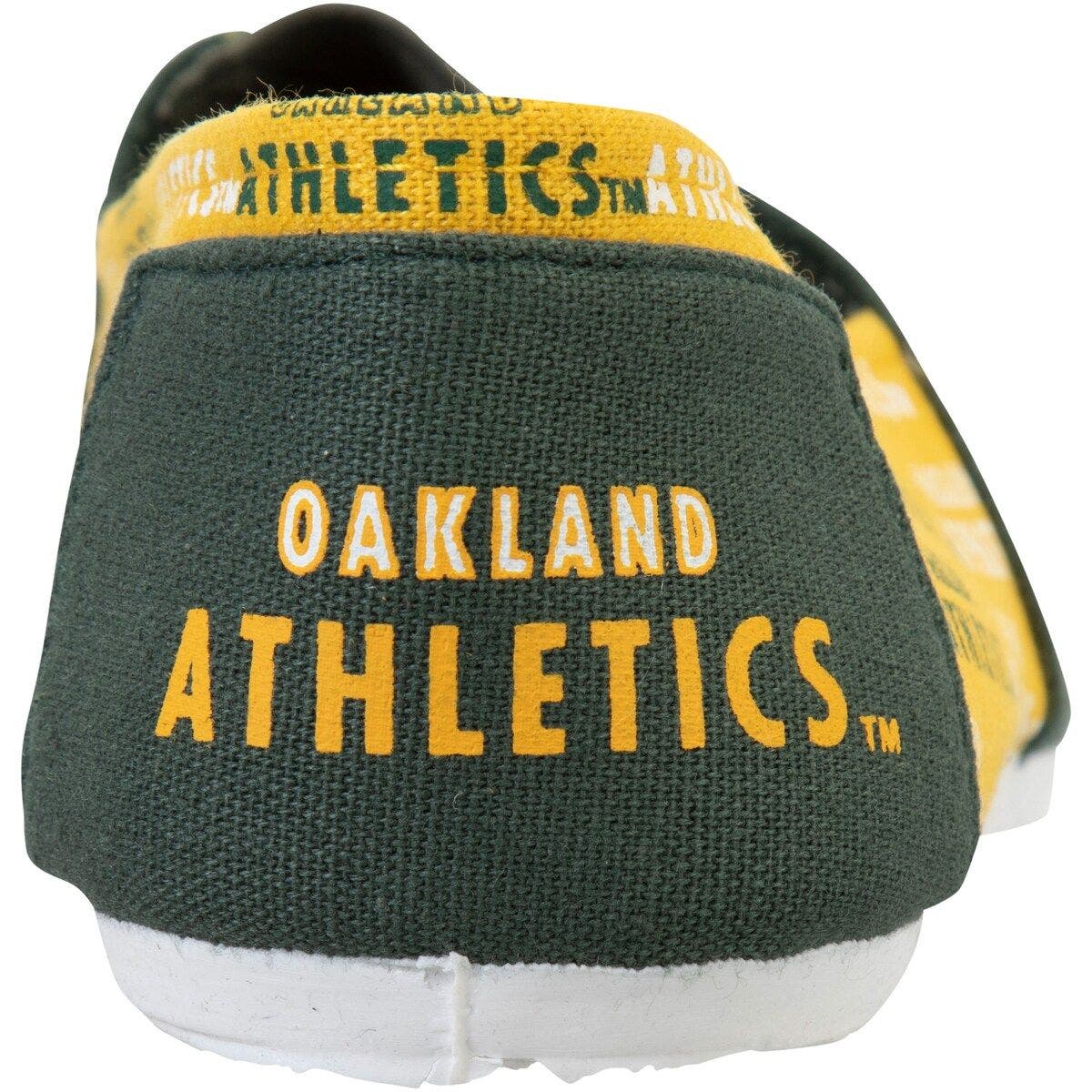 FOCO Women's Oakland Athletics Side Wordmark Canvas Shoes, Alternate, color, 