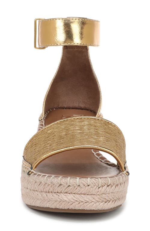 Franco Sarto Pela Espadrille Platform Sandal In Gold/gold