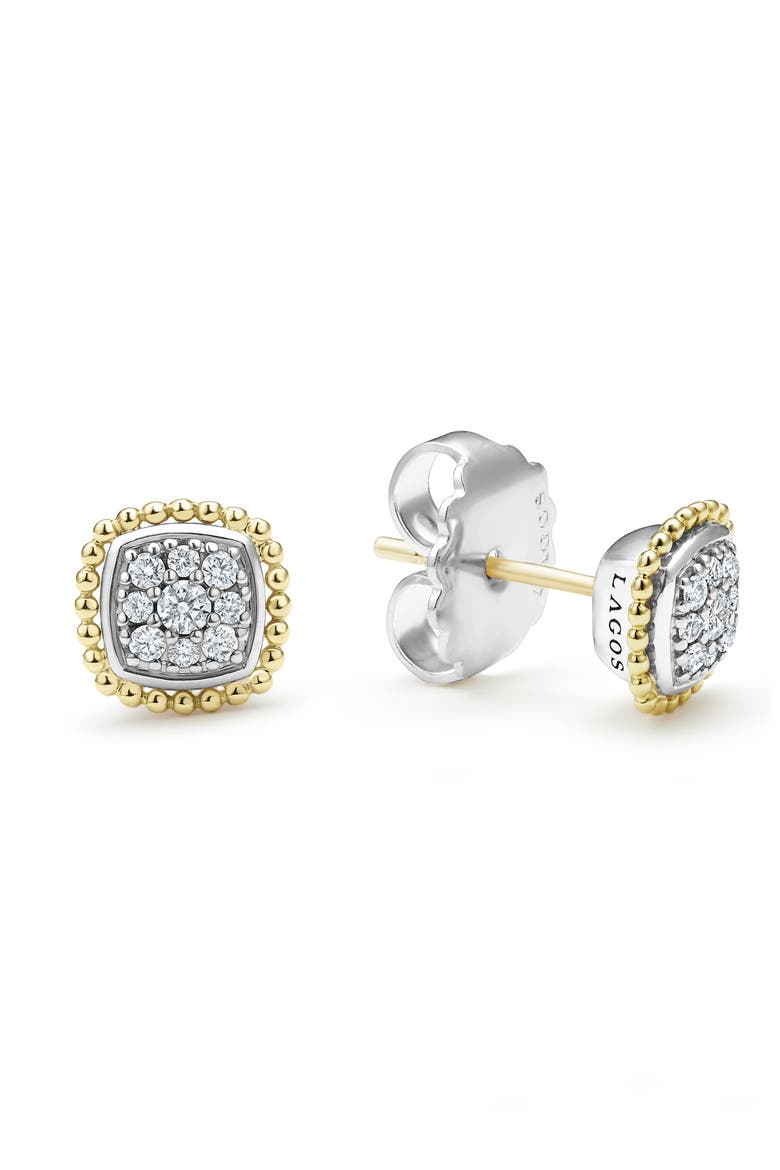 Rittenhouse Pavé Diamond Stud Earrings, Alternate, color, SILVER