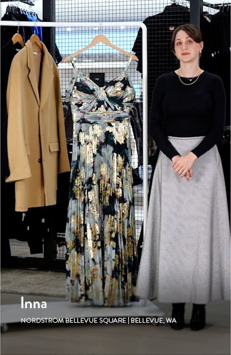 Cold Shoulder Pleated Gown, sales video thumbnail