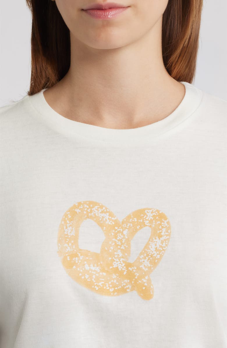Vinyl Icons Pretzel Graphic T-Shirt, Alternate, color, Marshmallow