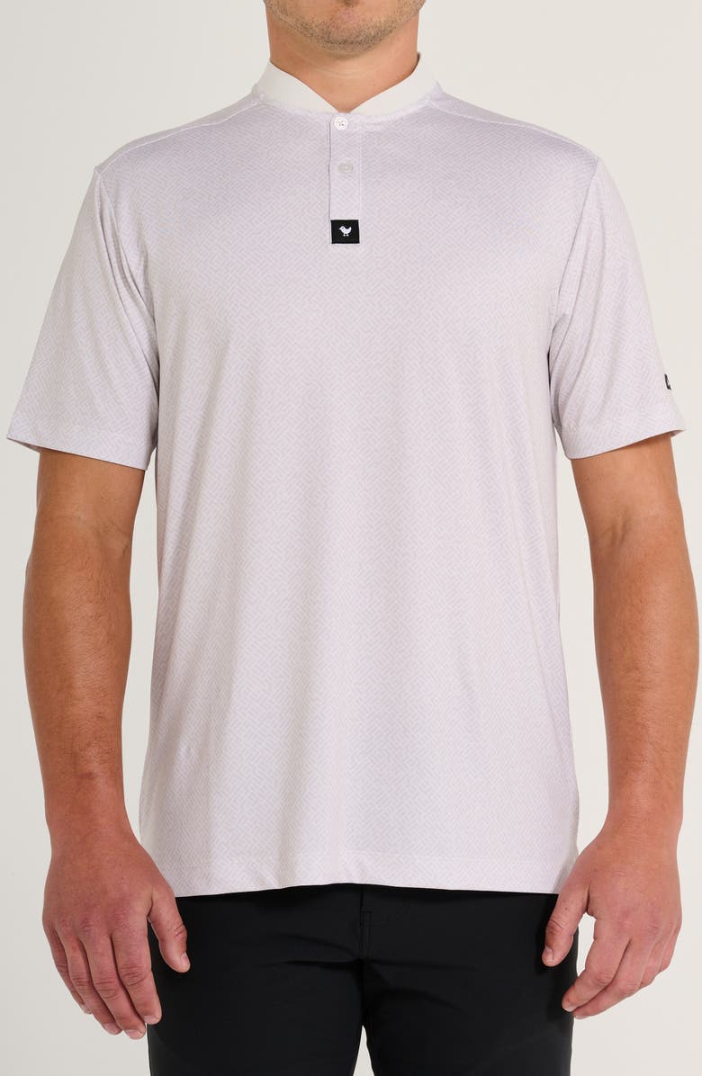 Bad Birdie Blade Collar Performance Golf Polo, Main, color, Cadet White Onyx