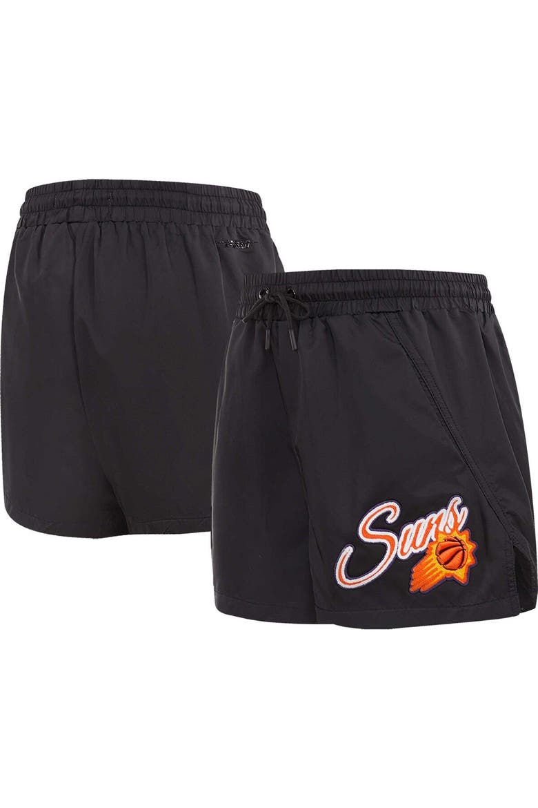 Women's Pro Standard  Black Phoenix Suns Script Woven Shorts, Main, color, Black