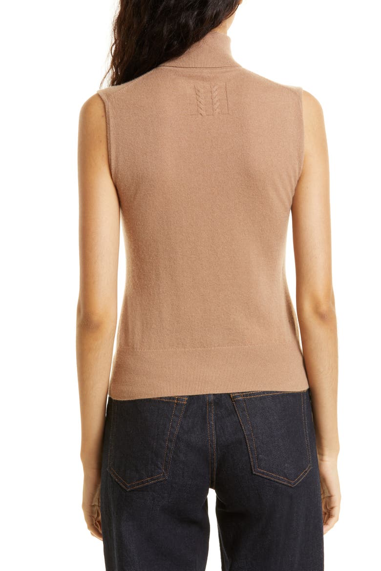 Ramsey Sleeveless Cashmere Sweater, Alternate, color, CAMEL