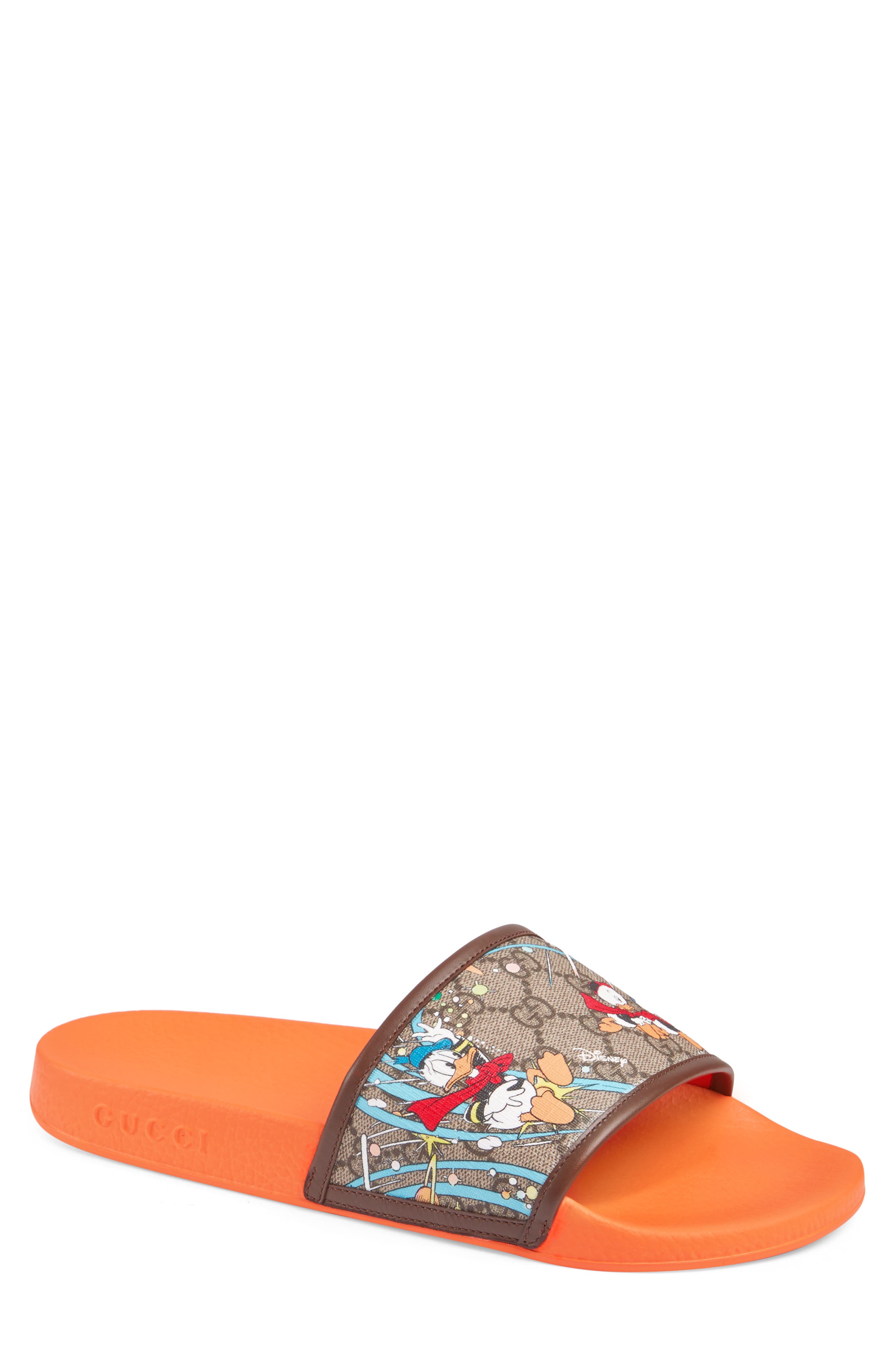 Gucci x Disney Pursuit Donald Duck Slide Sandal, Main, color, 