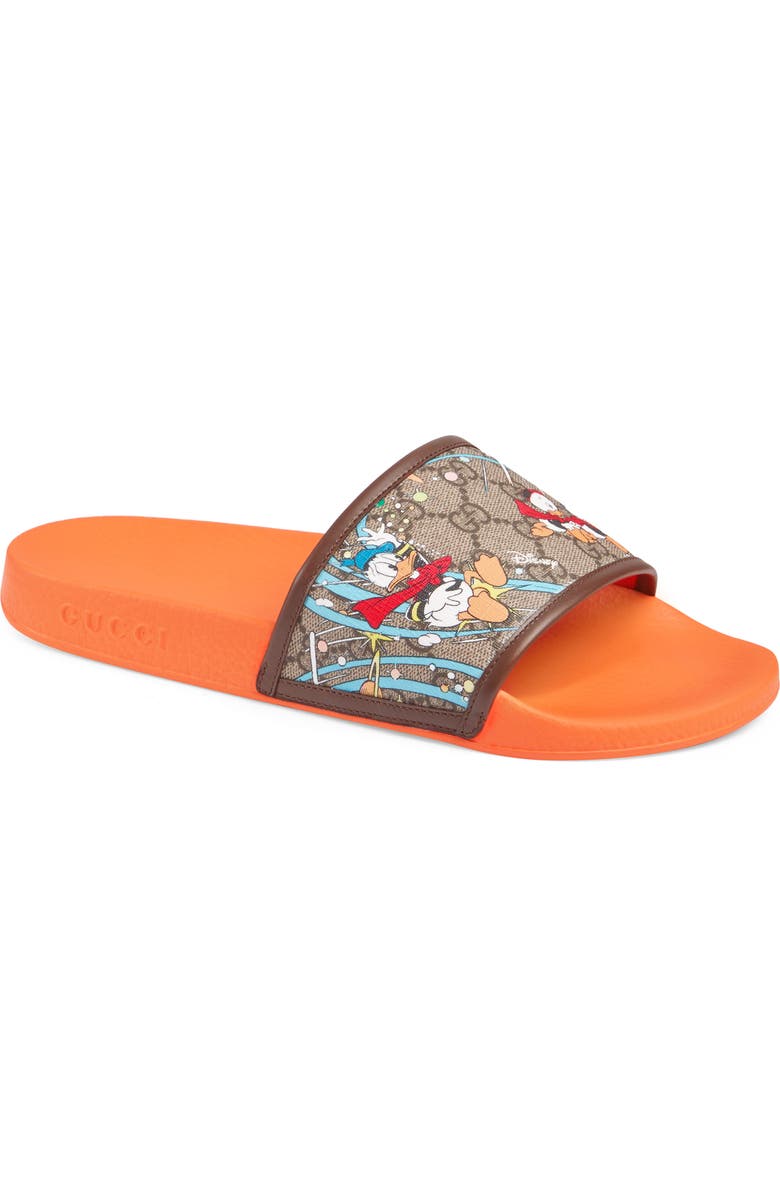 Gucci x Disney Pursuit Donald Duck Slide Sandal, Main, color,