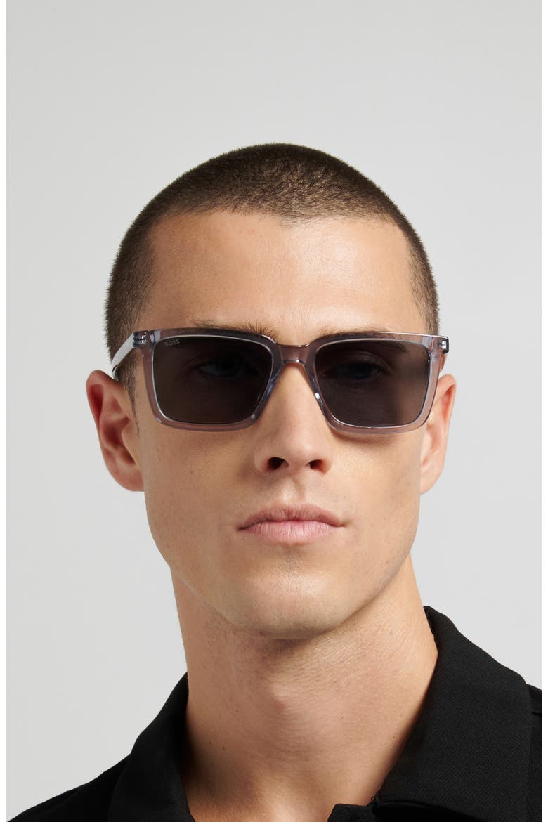 55mm Sunglasses, Alternate, color, BLUE/ GREY