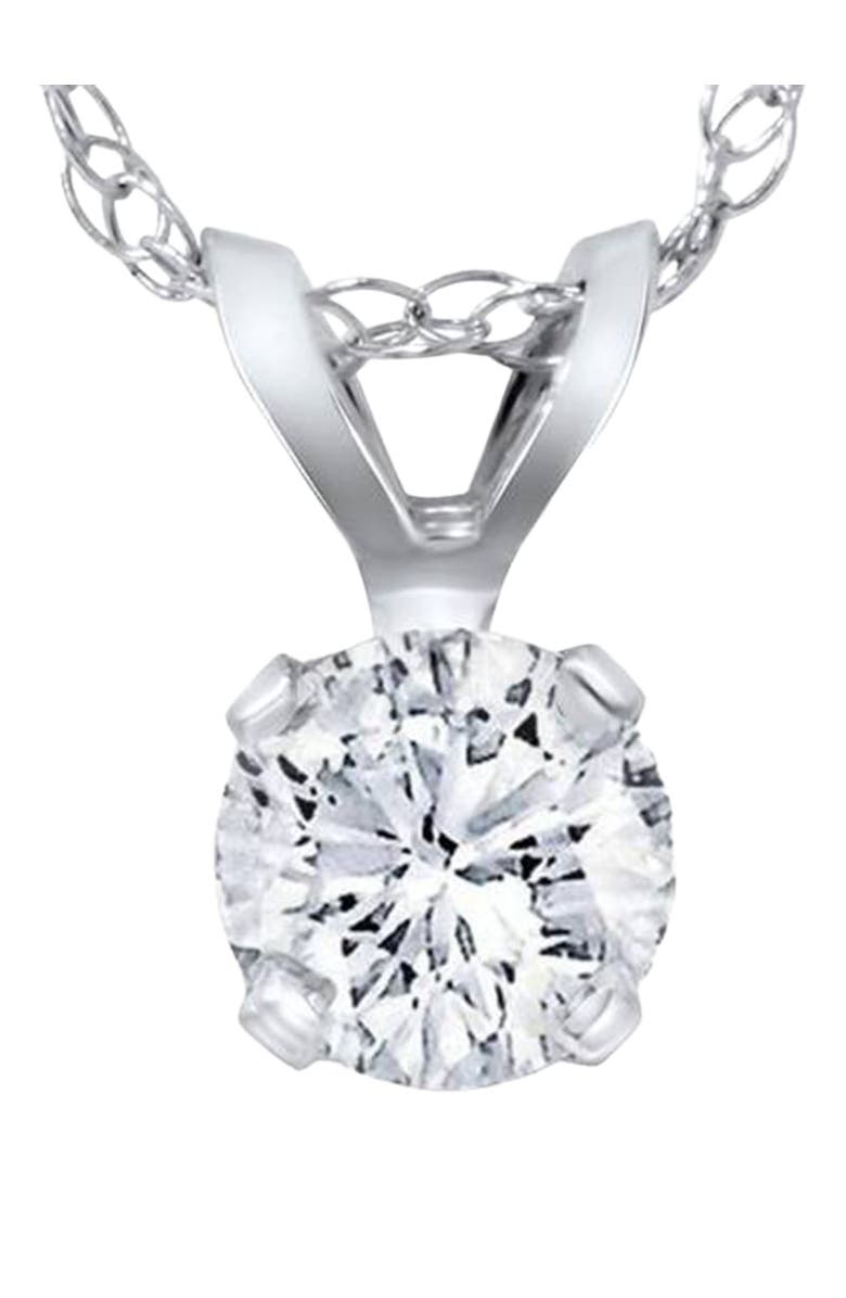 Bliss Diamond 3/4ct Lab Grown Diamond Round Solitaire Pendant 14K Gold Necklace, Main, color, 
