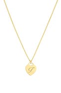 Set & Stones Alice Initial Heart Pendant Necklace