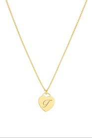 Set & Stones Alice Initial Heart Pendant Necklace