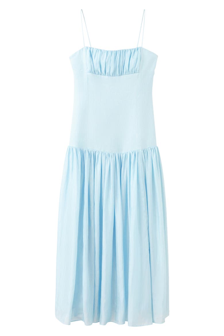 Ruched Sleeveless Maxi Dress, Main, color, SKY BLUE