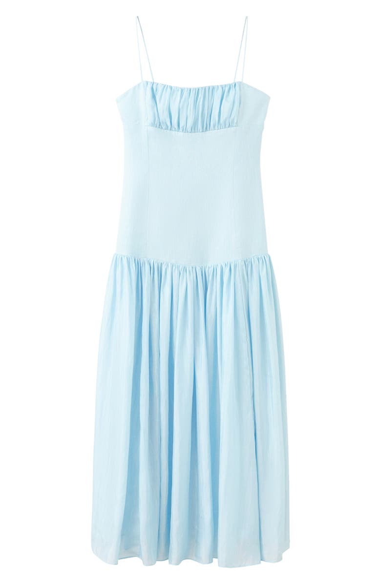 MANGO Ruched Sleeveless Maxi Dress, Main, color, 